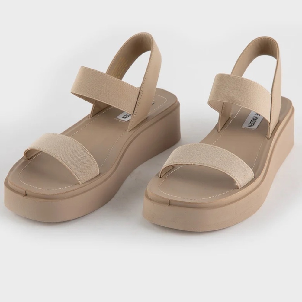 Beige Platform Sandals